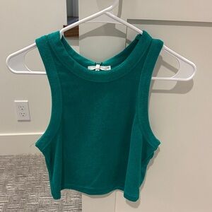 Green Terry Cloth Tank Top